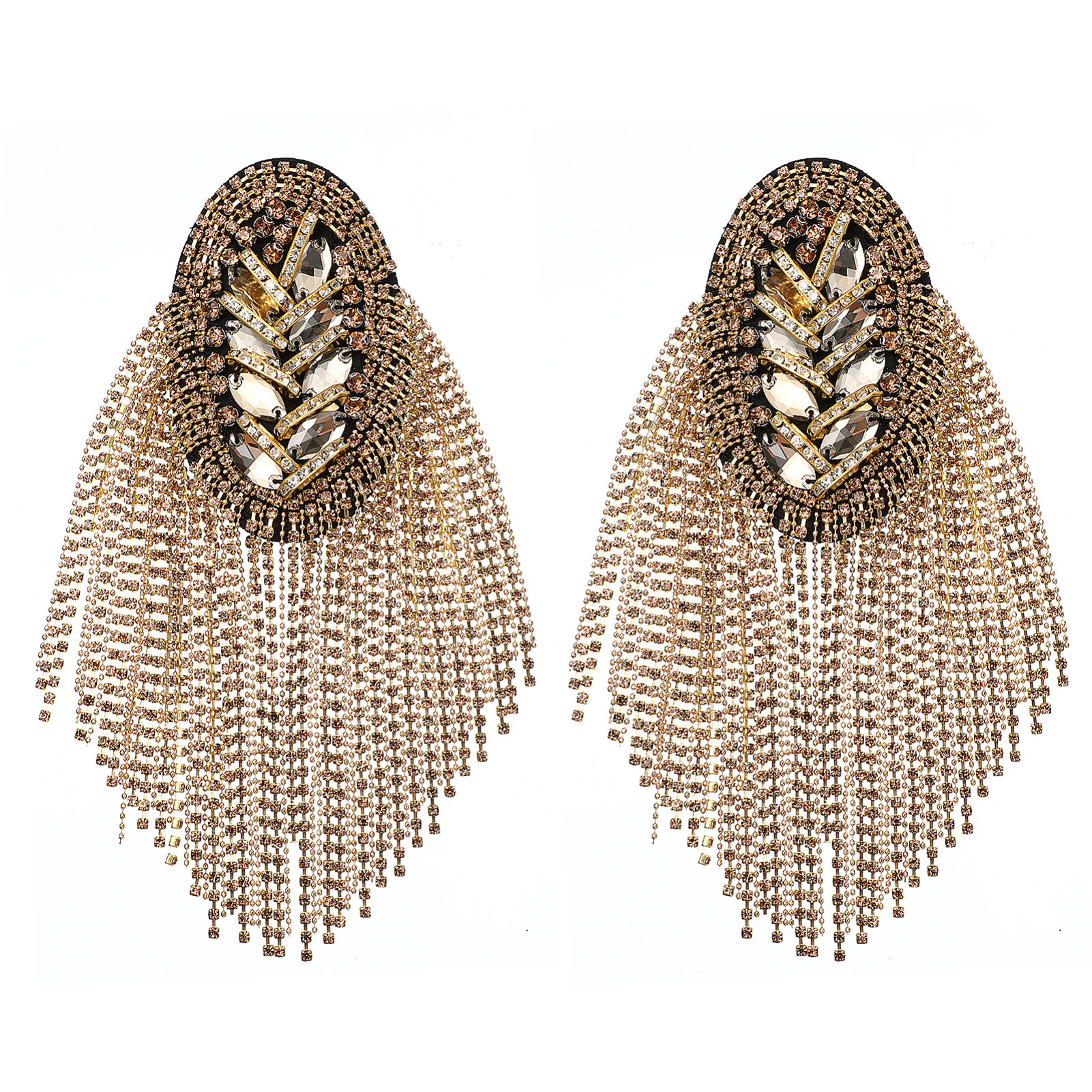 Amazon.com: GALPADA Rhinestone Tassel Epaulettes Epaulet