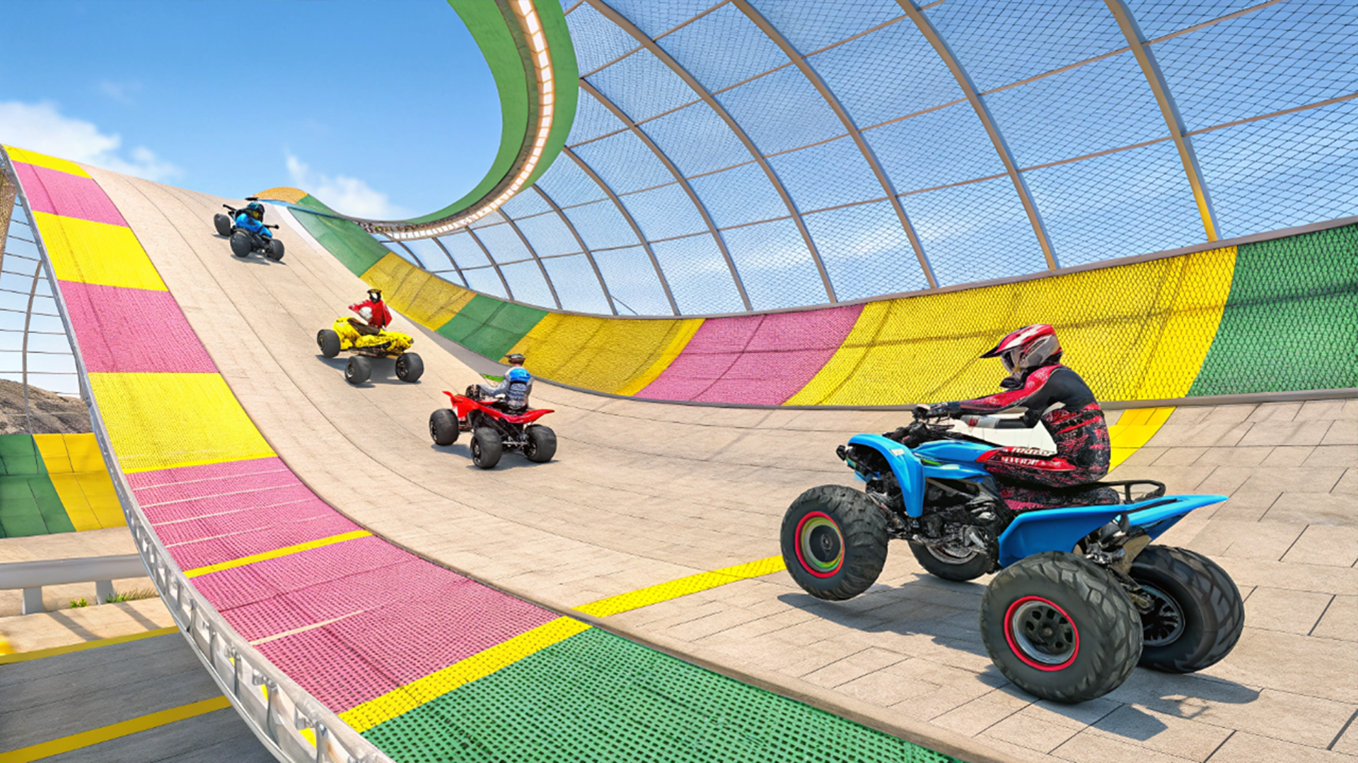 Quad Racing Simulator Superhero Quad Bike Games - ATV Stunt Motorcycle Racing Simulator 3D ...