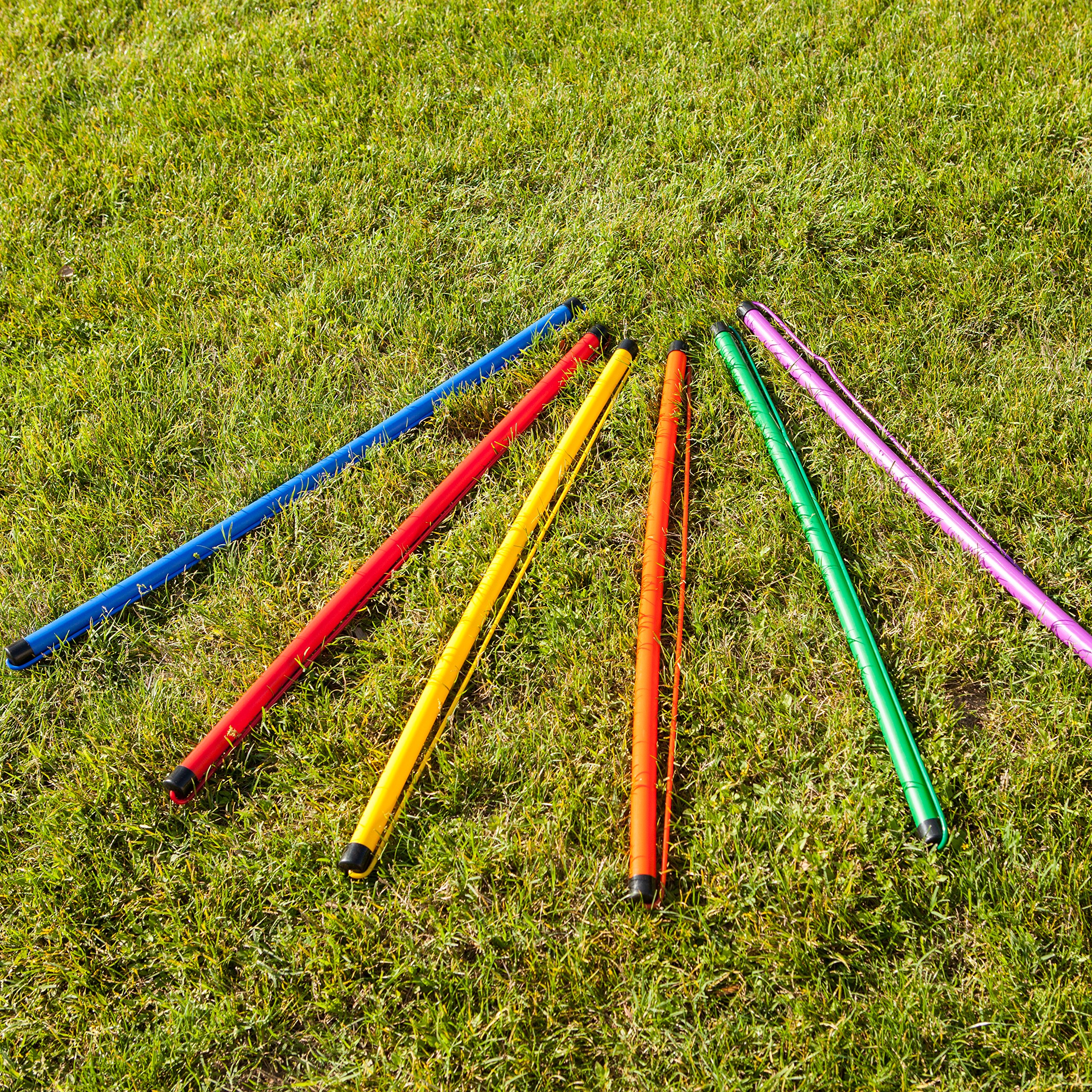 Champion Sports Kids Jump Rope: Set of 6 Jumping Ropes and Sticks for Fitness