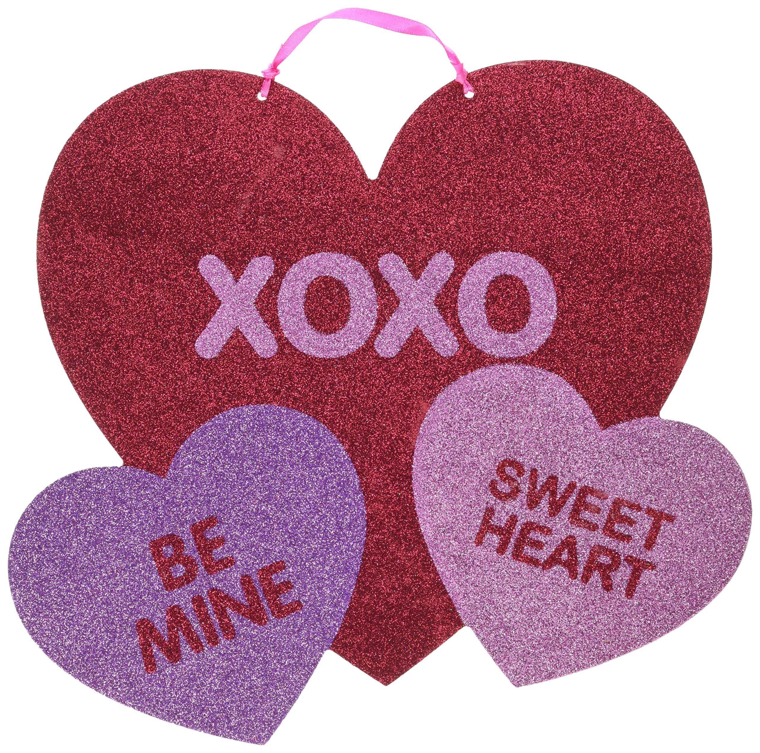 amscan 240638 Multi Candy Heart Hanging Sign-1 Pc