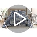 VAPUTAR King Size Quilt Set, Farmhouse King Quilt Bedding Set with Floral Plaid Pattern, Soft and Breathable Coverlet Set, Lightweight Reversible Bedspread Coverlet Suitable for All Season.