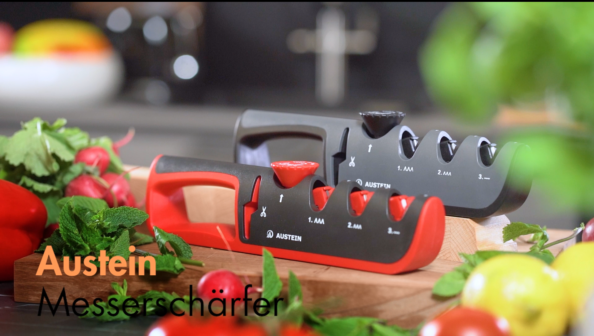 AUSTEIN Elektrischer Band-Messerschärfer TG2002 - Profi Schleifgerät Mit 4 Stufen Für Perfekte Schärfe