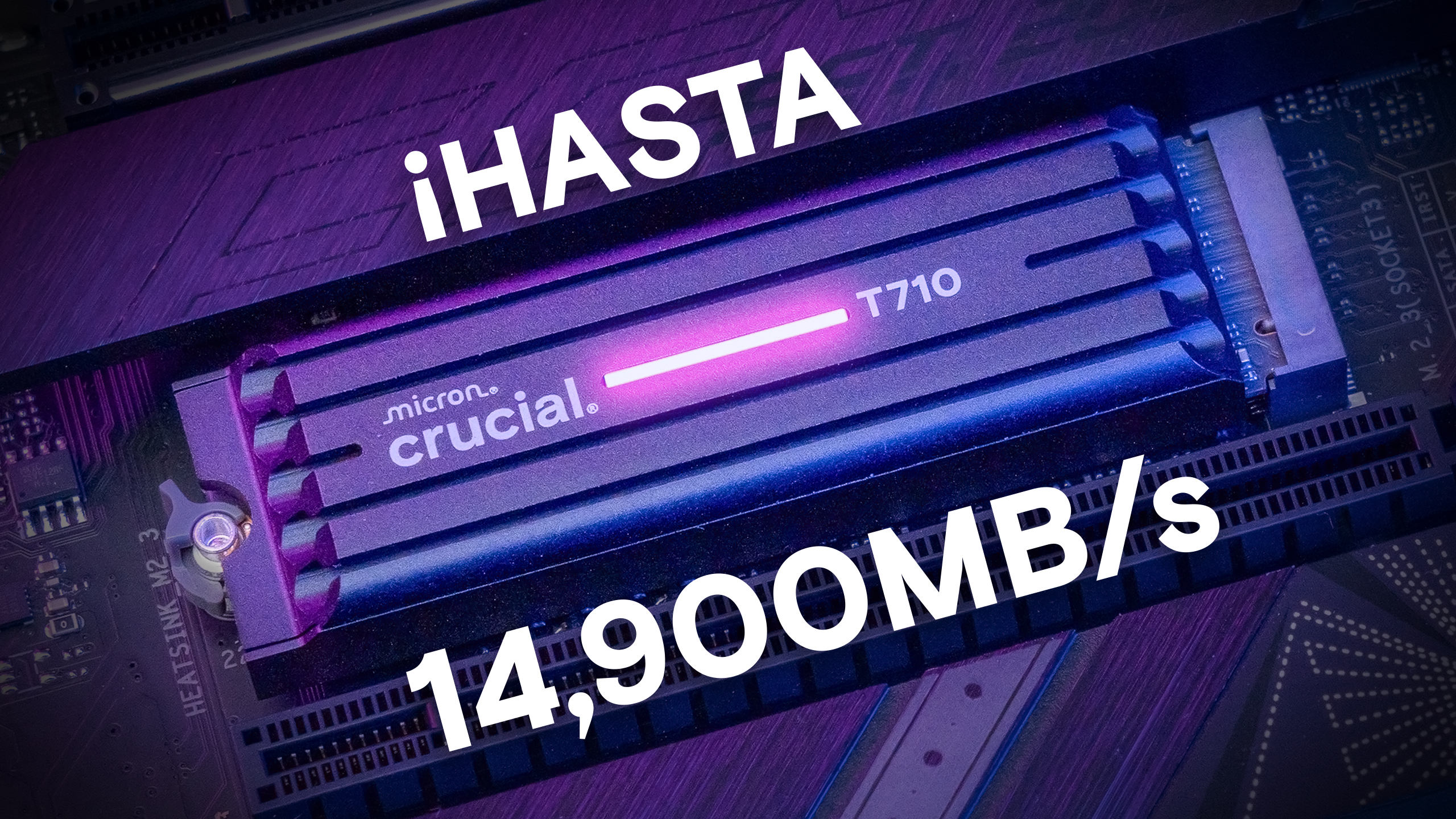 Crucial T710 SSD 2TB PCIe 5.0 x4 Gen5 NVMe M.2 con Disipador