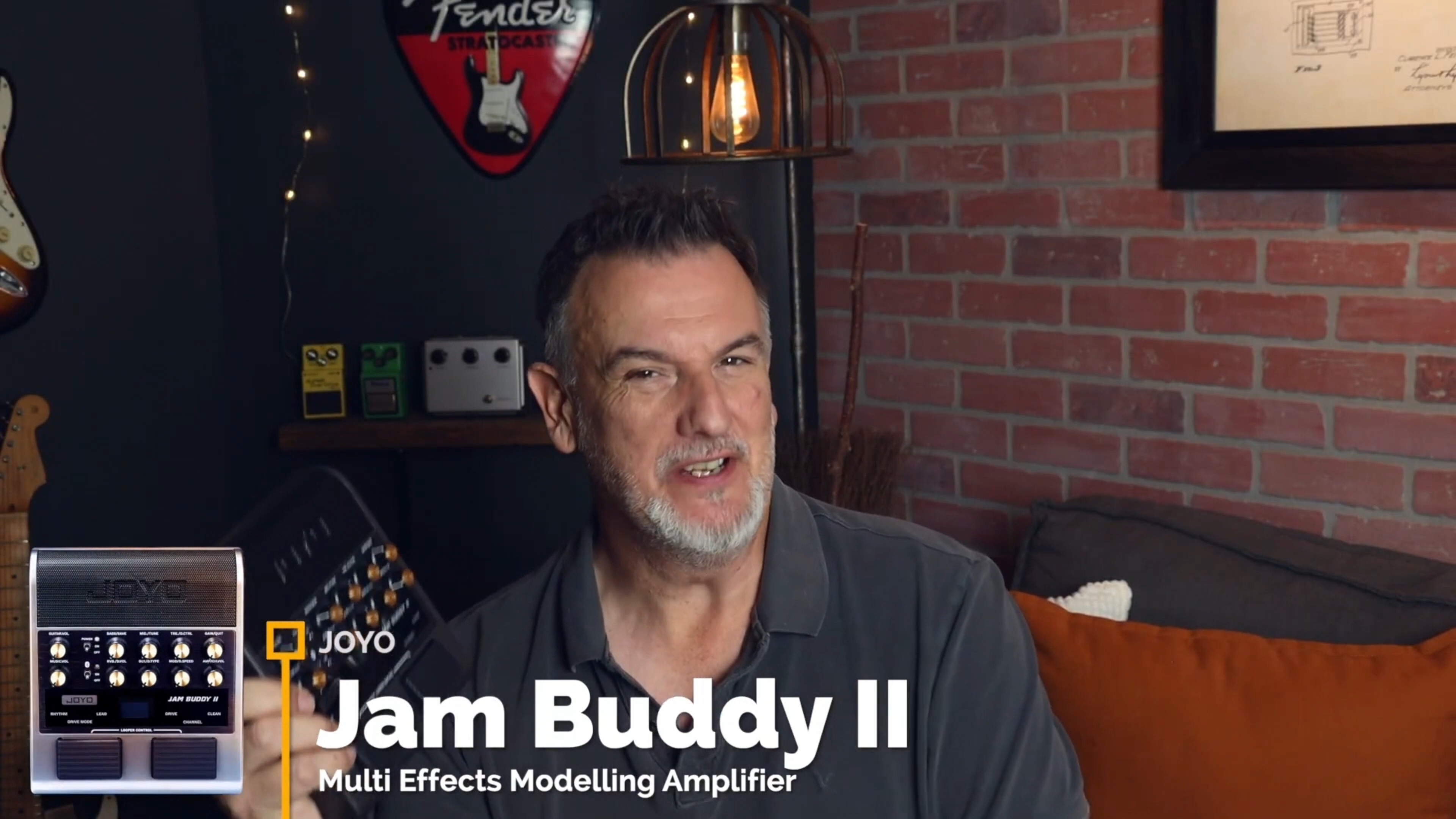 JOYO 10 W E Gitarren Combo Verstärker, Multi Effektpedal, tragbarer Verstärker mit Fußschalter, 14 Amp Modelle, 3 Band EQ, 36 Trommelmuster und Looper, OTG Aufnahme, Bluetooth zum Üben (JAM Buddy II