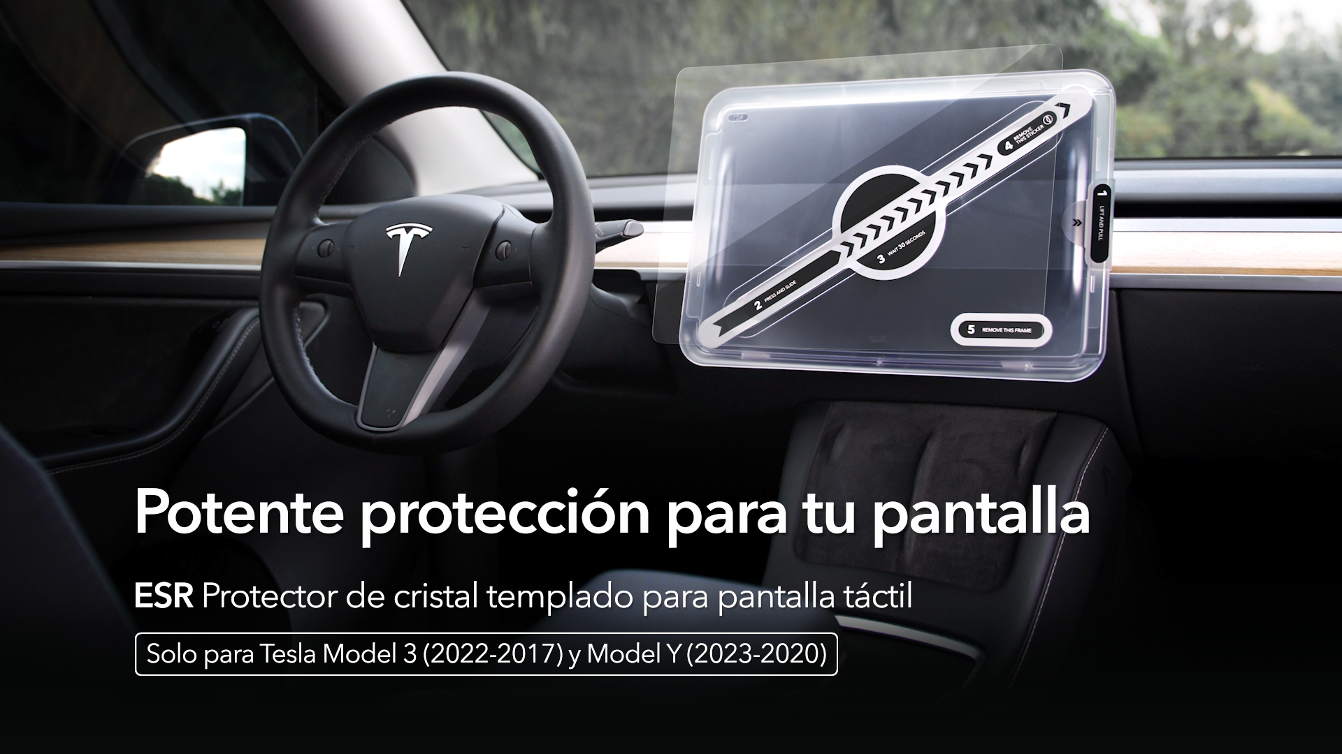ESR Protector Pantalla Tesla Model 3 Highland 2024 – Cristal Templado Con Kit De Alineación – Antirreflejos, Antihuellas, Sin Burbujas