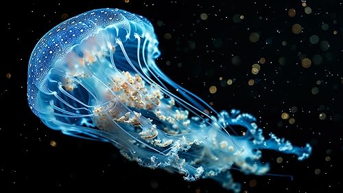 Jellyfish Screensaver: Underwater HD Colorful Neon Glowing Jellyfish Videos, Relaxing Music, and Tra