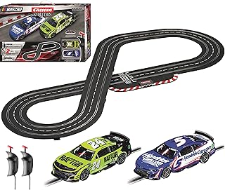 Carrera Evolution 20025248 NASCAR Darlington Showdown Analog Electric 1:32 Scale Slot Car Racing Track Set - Includes Two 1:32 Scale Cars & Two Dual-Speed Controllers Ages 8+