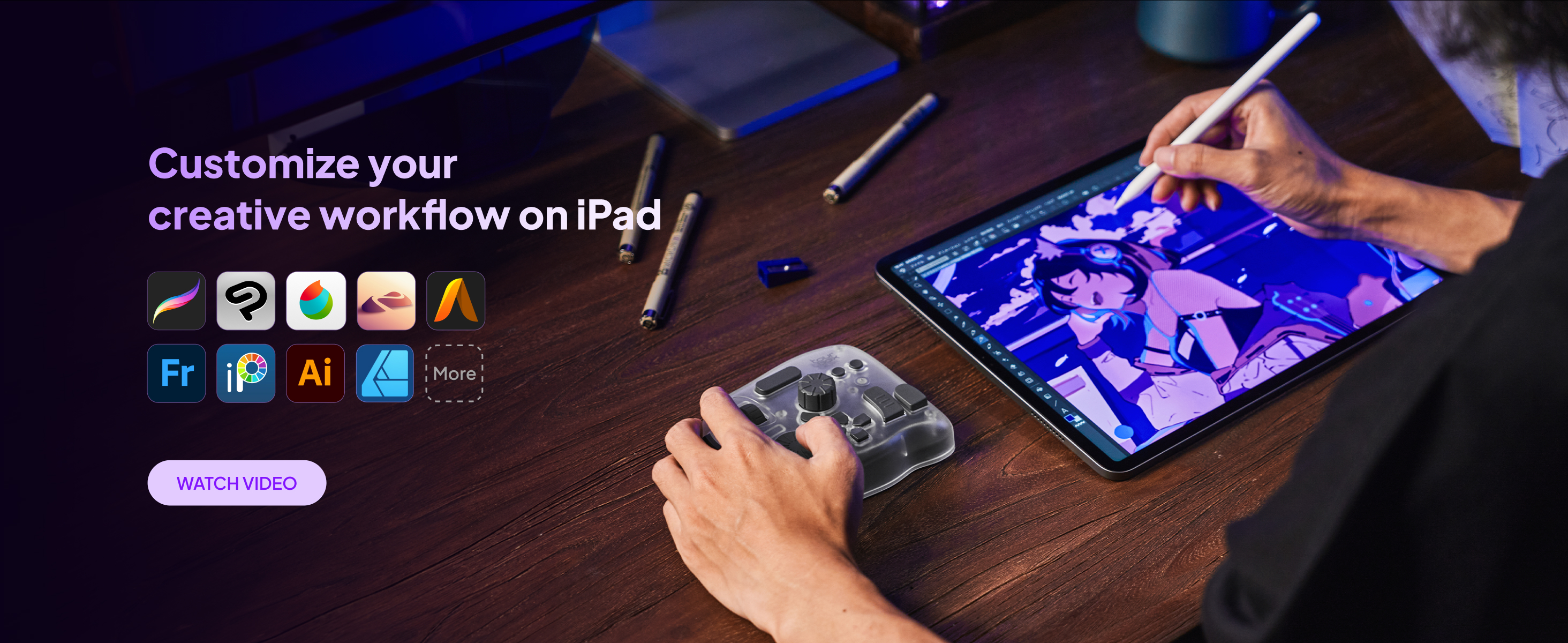 Amazon.com: TOUR BOX Elite Plus - iPad Drawing Bluetooth