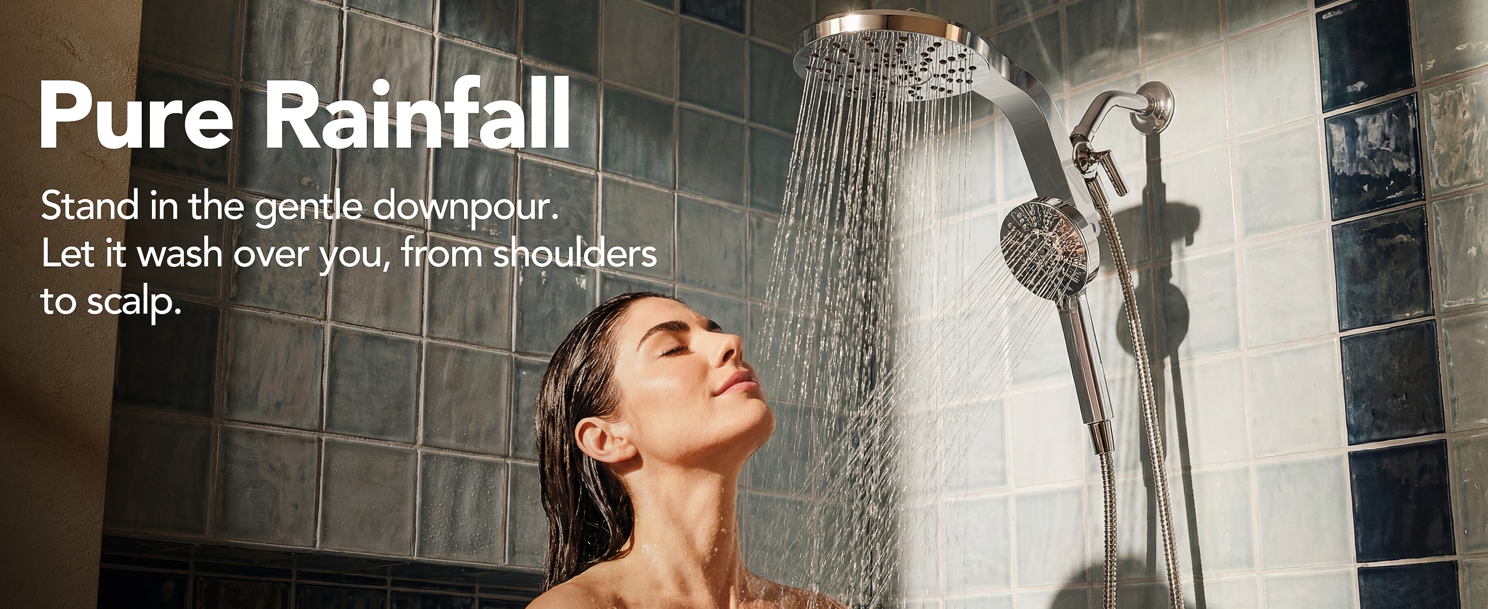High Pressure Rain Showerhead Combo, Magnetic Shower Head Set with