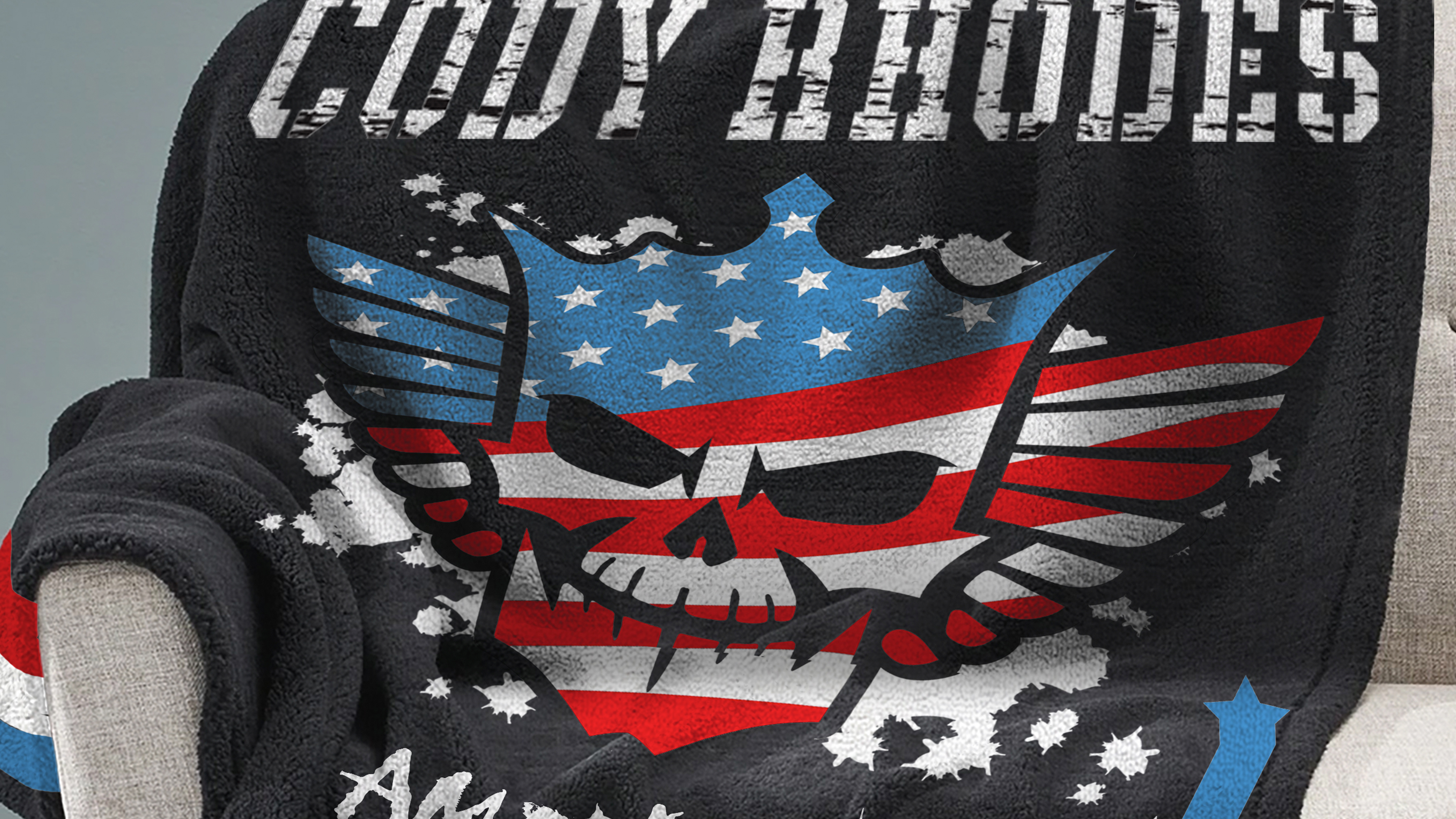 WWE Cody Rhodes American Nightmare - Sudadera con capucha, color negro, talla L