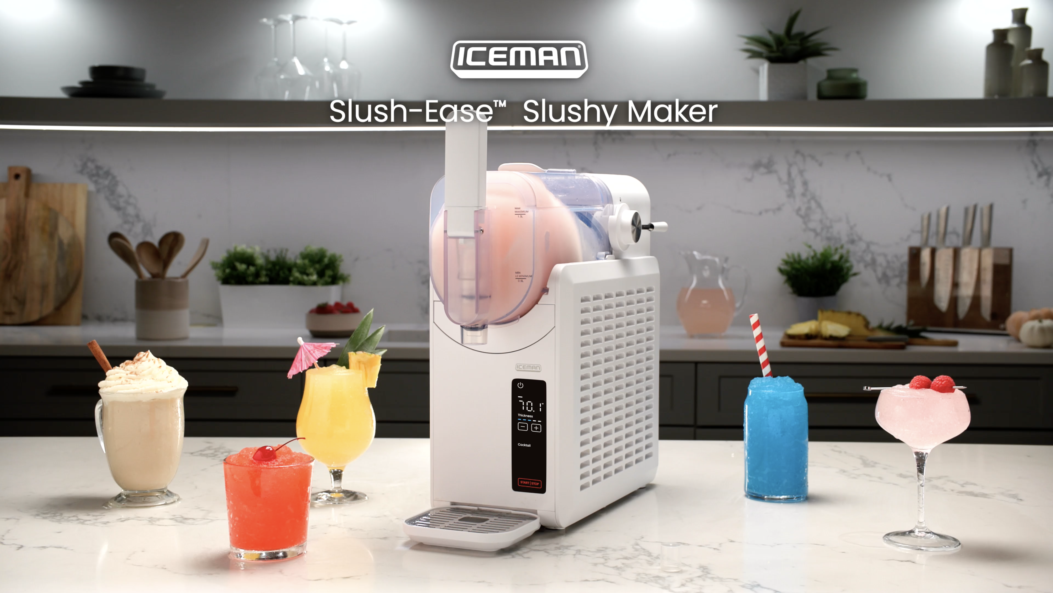 Iceman by Chefman Slush-Ease 68oz Slushie Machine, 48oz Liquid