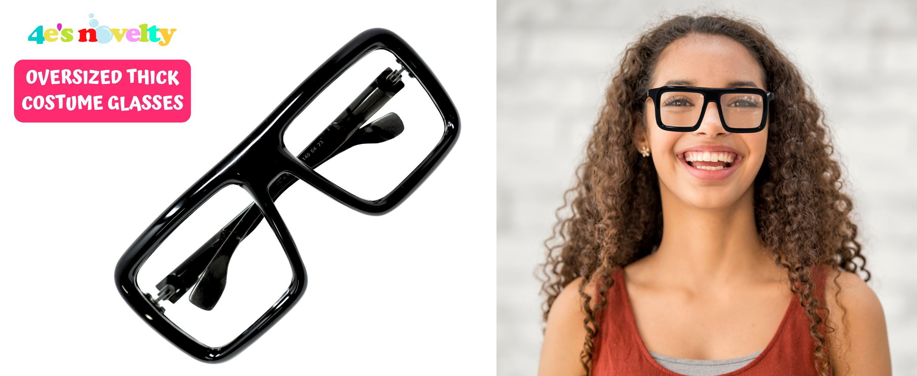 Costume Glasses Thick Black Square Frame Glasses Big Glasses