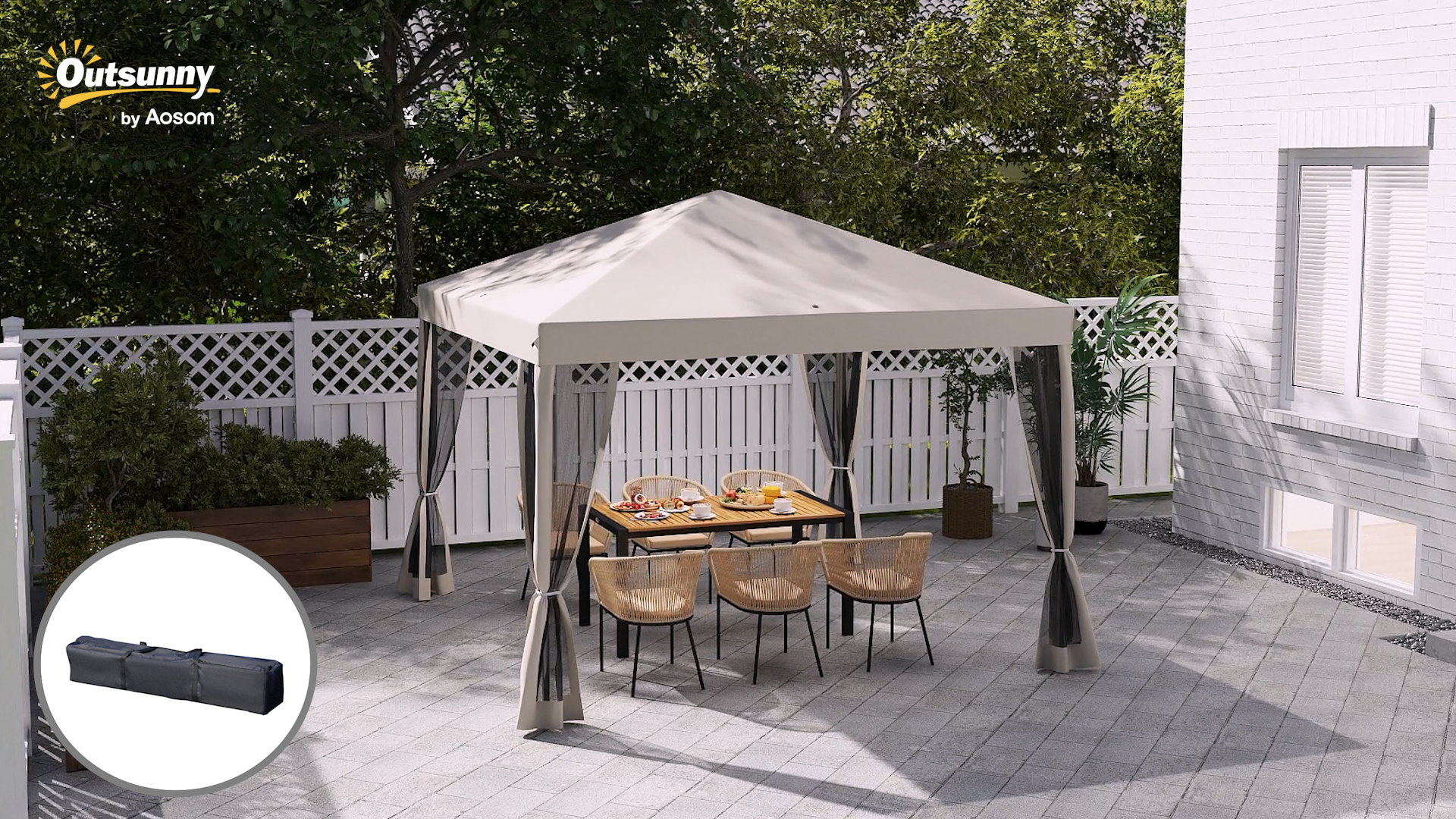 ひな Amazon.com: Outsunny 10' x 10' Pop Up Canopy Tent with