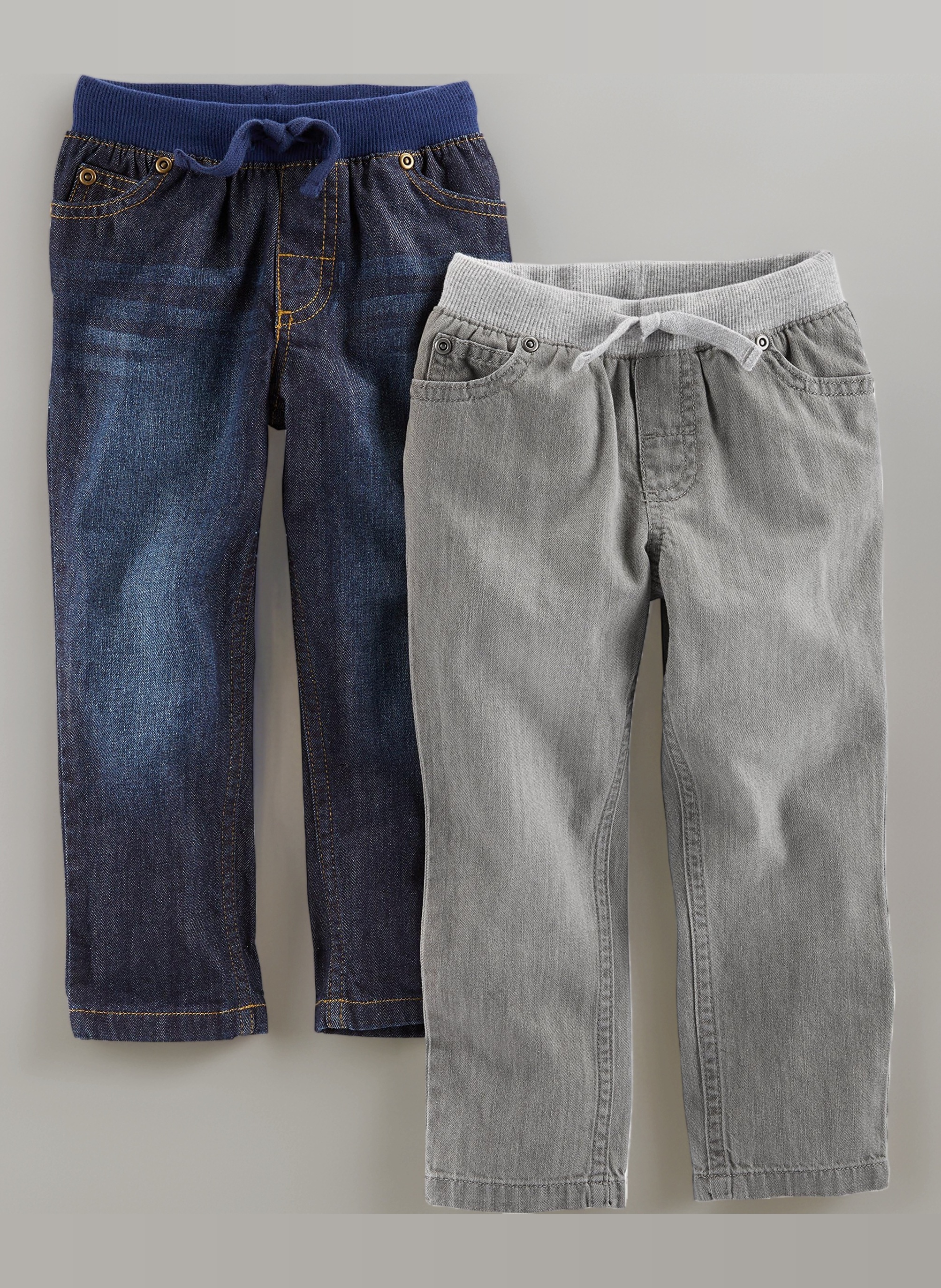 Simple Joys by Carter's Unisex Baby 2-Pack Pull on Denim Pant Pants