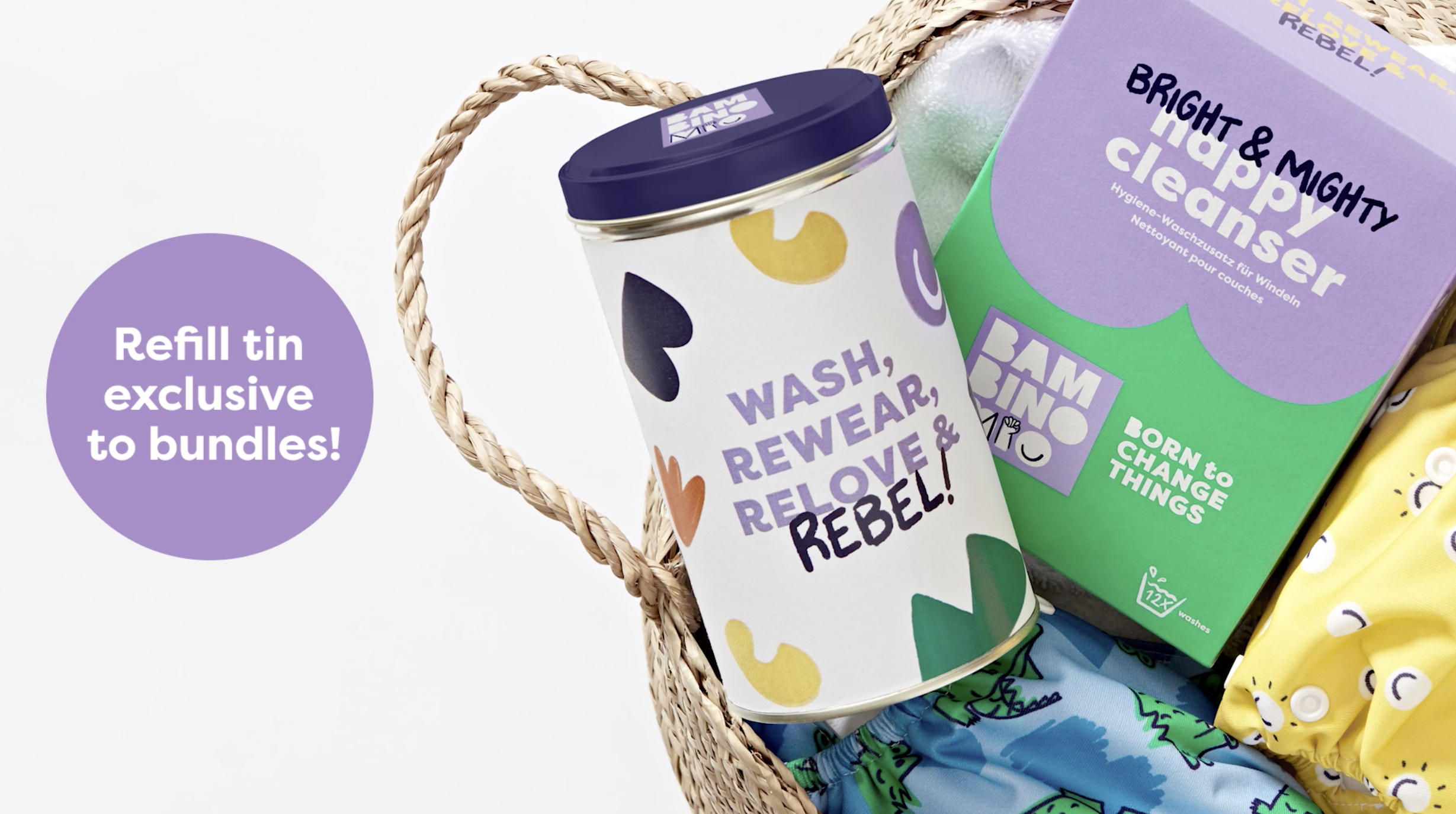 Bambino Mio, Bright & Mighty Nappy Cleanser Powder - Eco-Friendly