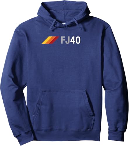 Miniatura 5 de FJ40 Overland SUV 3 rayas Vintage Racing Serie 40 sudadera con capucha Negro -