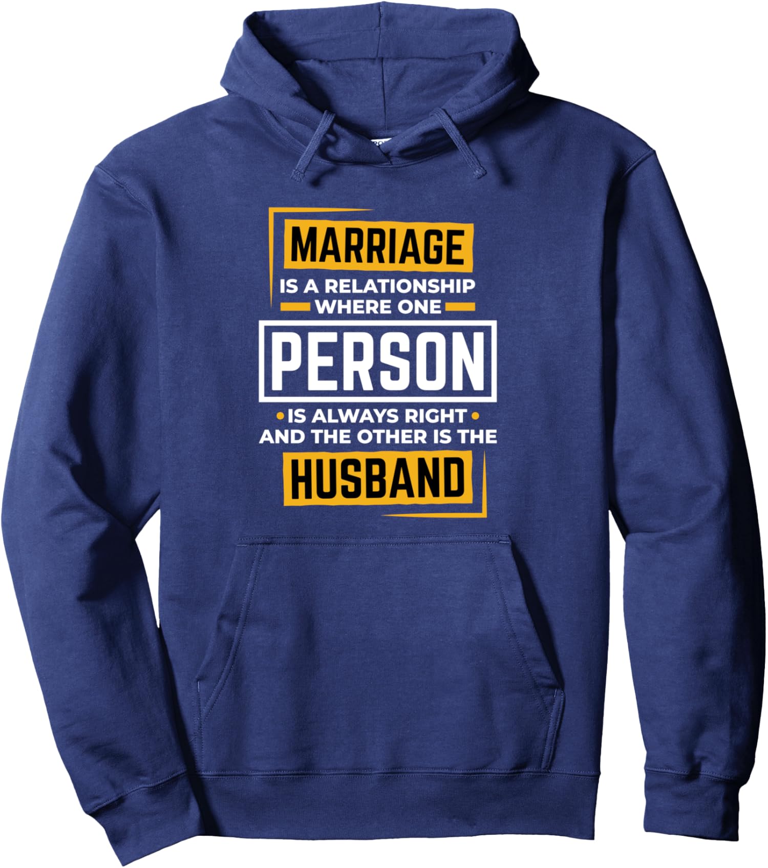 Funny Marriage Situation Wife and Husband Joke Design Unisex Hooded Sweatshirt - Picture 3 of 4