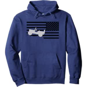 Jeep Flag Black Pullover Hoodie