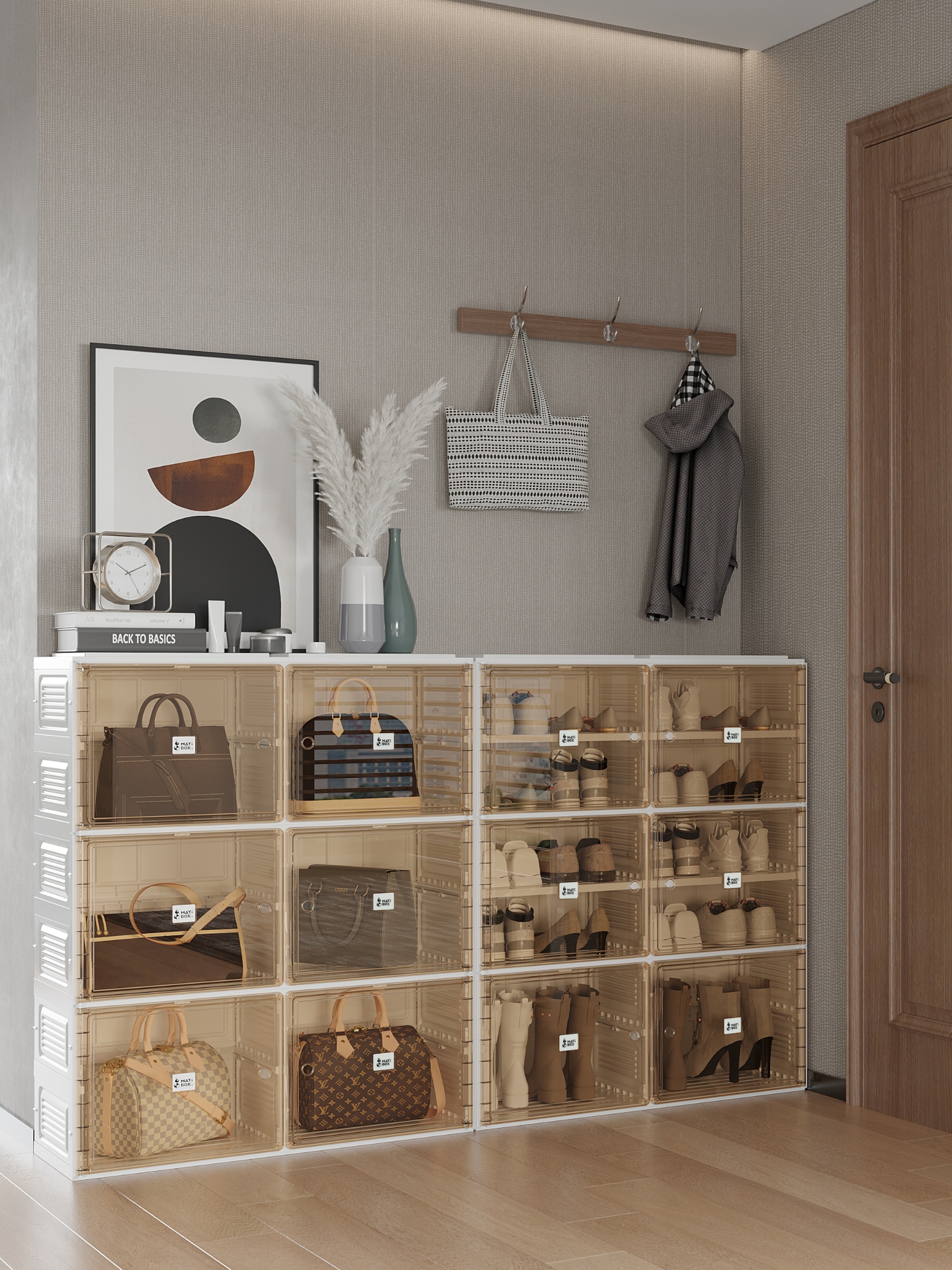 Amazon.com: MAYIBOX Portable Shoe Storage Cabinet for Closet