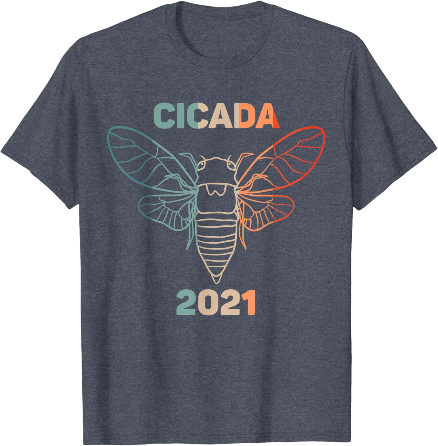 Vintage Cicadas Brood X eastern usa 2021 Insect cicada kids T-Shirt