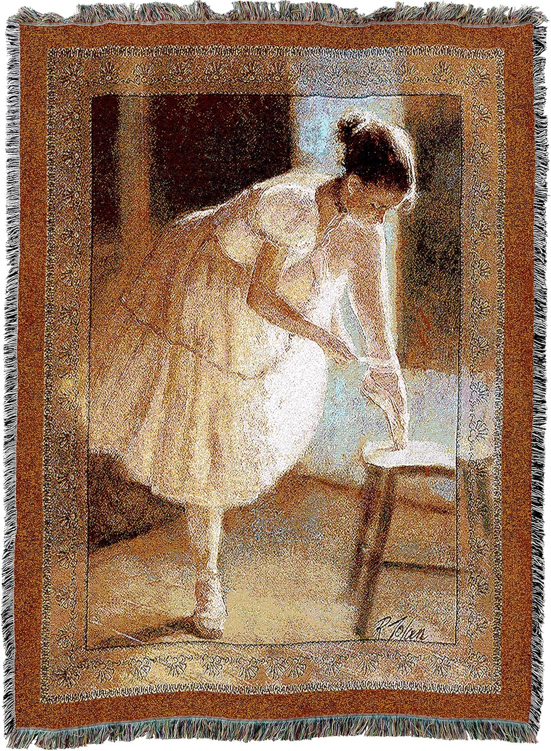 Pure Country Weavers Dress Rehearsal Blanket by Richard Judson Zolan - Fine Art Gift Tapestry Throw Woven from Cotton - Made in The USA (72x54)