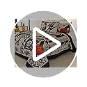 Cmfshape Halloween Bedspread,Black Quilt Set King Size,Pumpkin Ghost Festival Themed Bedding Set,Decorative Quilted 4 Piece Coverlet Set with 3 Pillow Shams(Black,King104 x90)