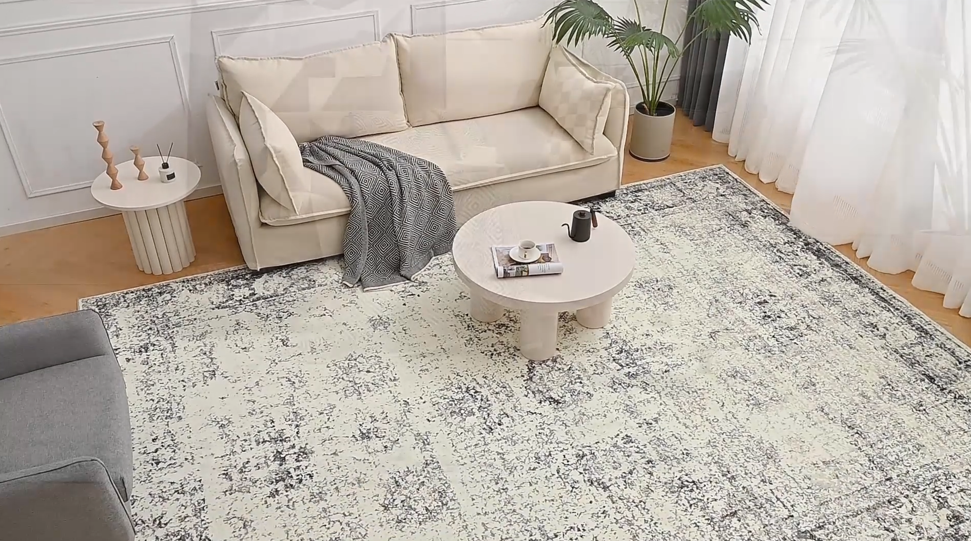 Tapete decorativo beige 3x5 Istana miniatura 7