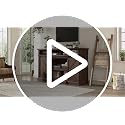 AMERLIFE 66" W Farmhouse TV Stand, Entertainment Center with Storage, White image 7