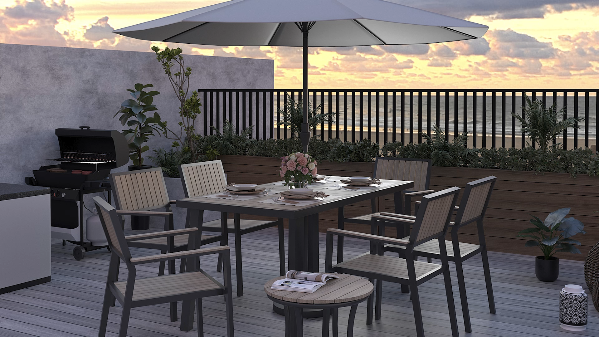 Amazon.com: Pamapic 8-Piece Patio Dining Set，Outdoor Aluminum