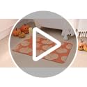 Halloween Bath Mat, Thin Bathroom Rug Non Slip Quick Dry Pumpkin Bath Mat Fits Under Door Thin Floor Mat Halloween Decor, 17''x30'', Pumpkins Bats and Ghost