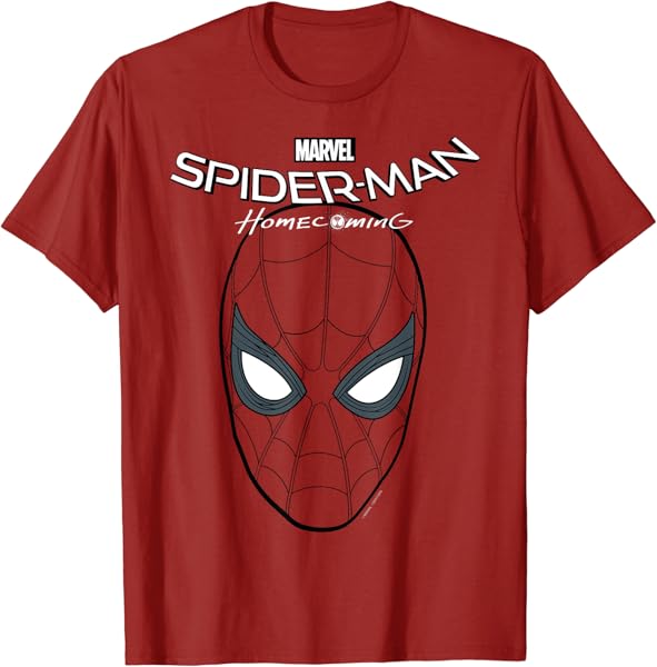 Marvel Spider-Man Homecoming Logo Mask Face T-Shirt