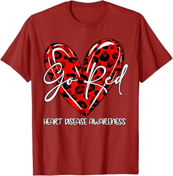 Go red t shirts for heart disease Clearance