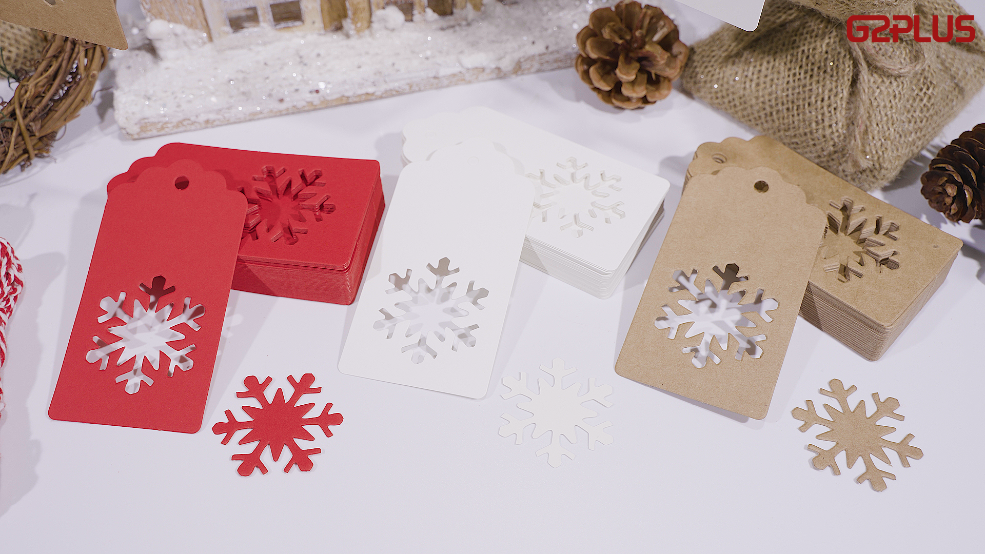Lot De 96 étiquettes Cadeaux De Noël En Papier Kraft - Forme Sapin - Avec Ficelle Chanvre Et Coton - Pour Emballage Et Décoration - 8