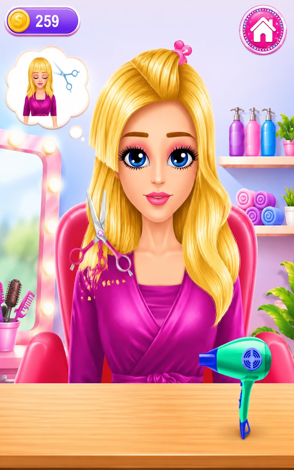 Hair Salon Makeover - Barber Shop - Mise en situation et utilisation