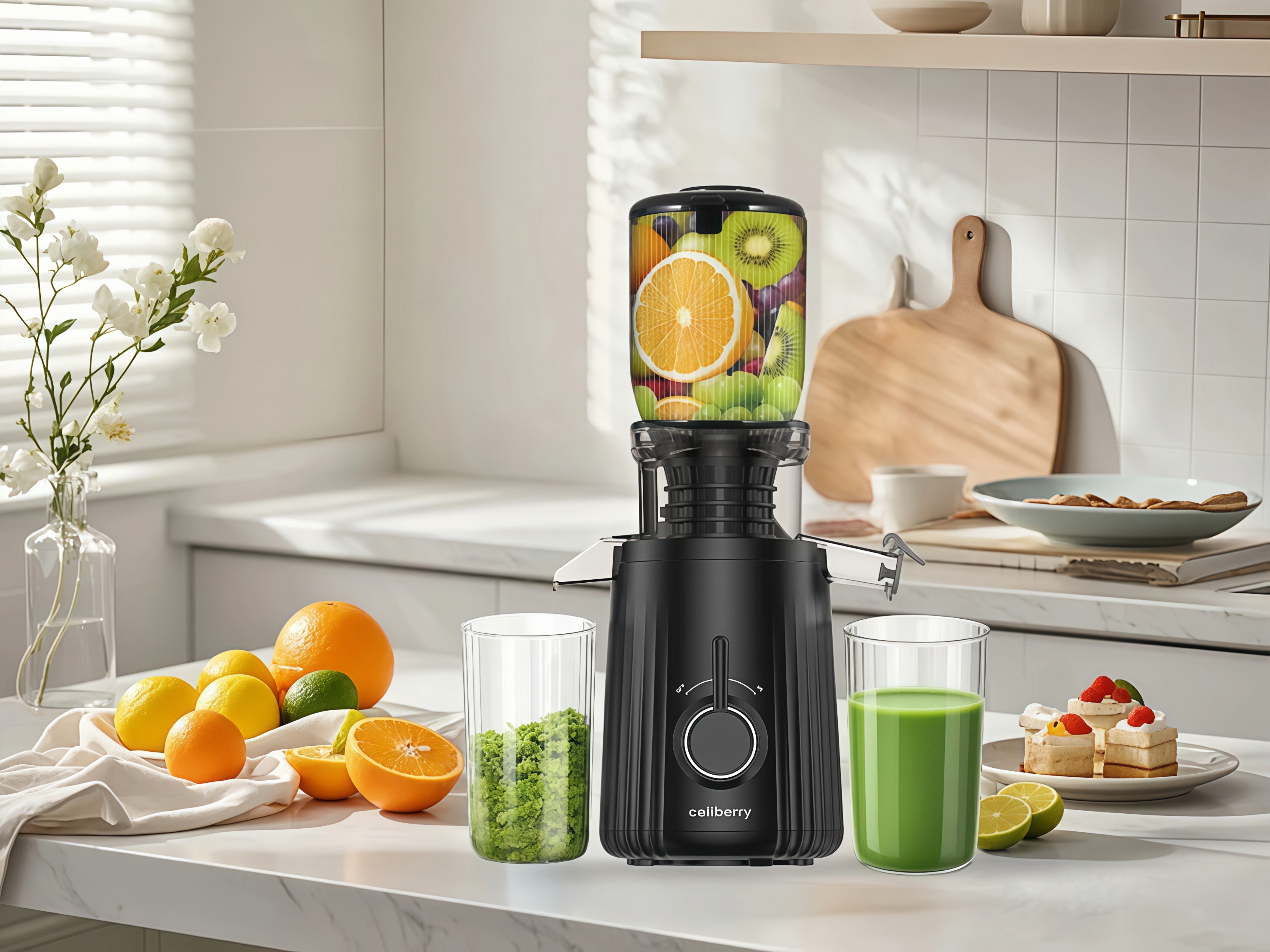 Amazon.com: celiberry Cold Press Juicer Machines, Slow Masticating
