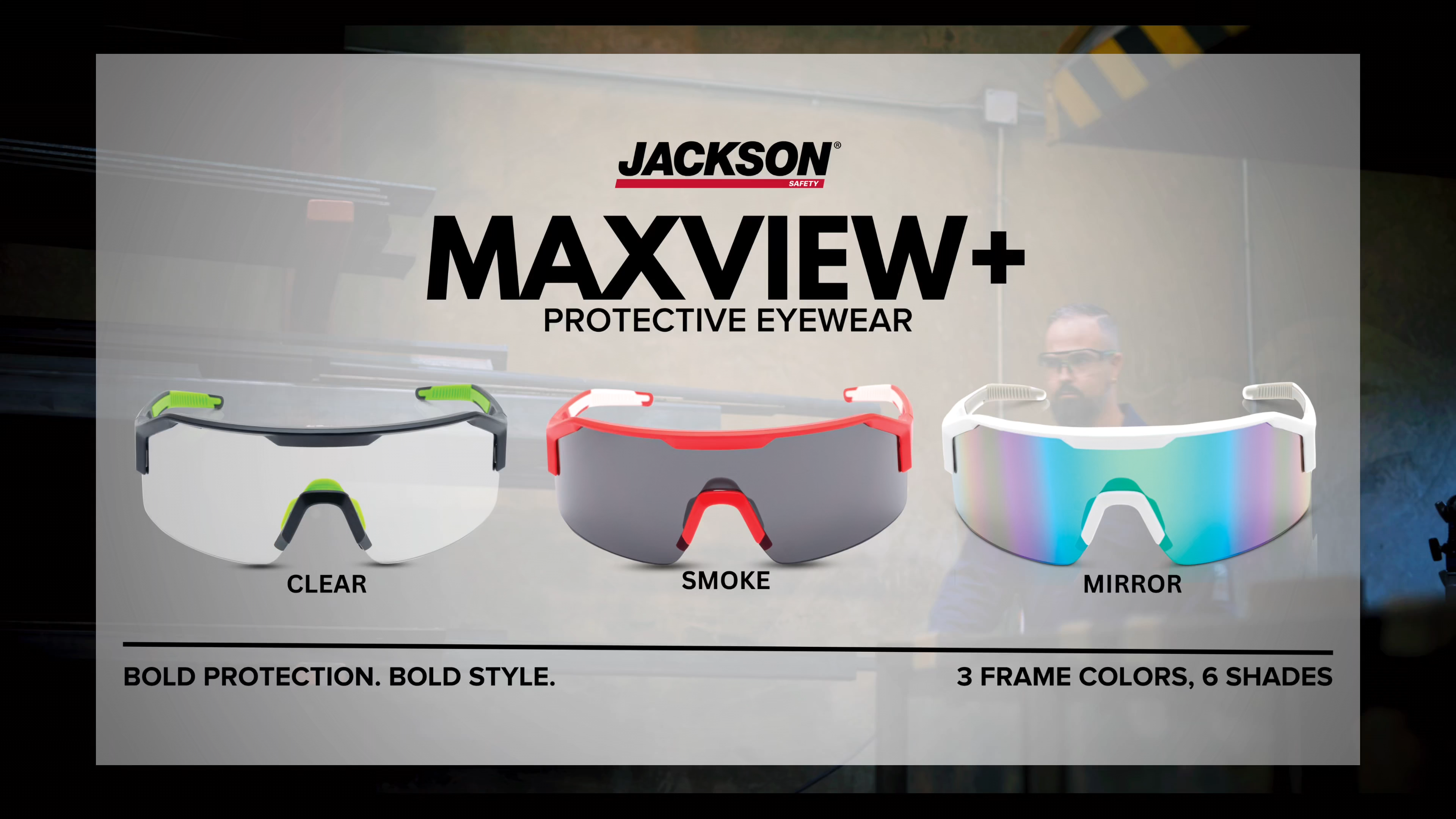 Jackson Safety Maxview+ Ballistic-Rated Safety Glasses - ANSI Z87