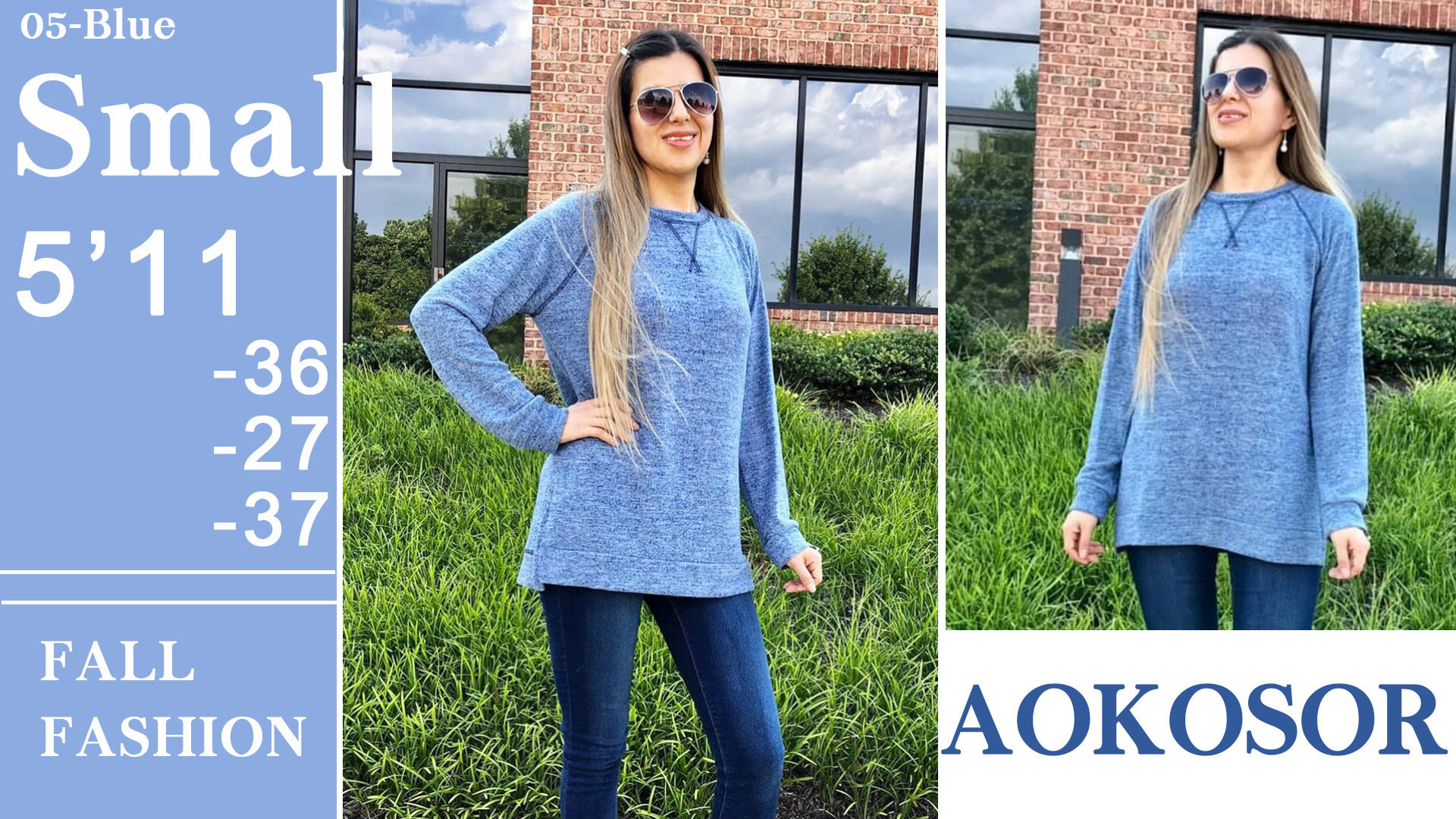 Aokosor Tops met lange mouwen voor dames, VK - truien met V-hals voor dames, basic lichtgewicht tuniek, Zwart, XL