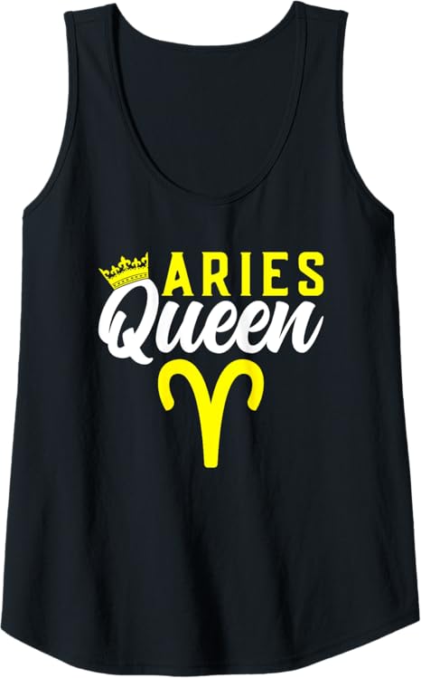 Womens Aries Queen Horoscope Astrology Zodiac Sign Tank Top