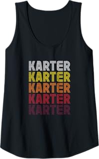 Karter Retro Wordmark Pattern Vintage Style Custom Name Tank Top