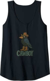 Cawboy Caw Caw Cowboy Brow Illustration Tank Top