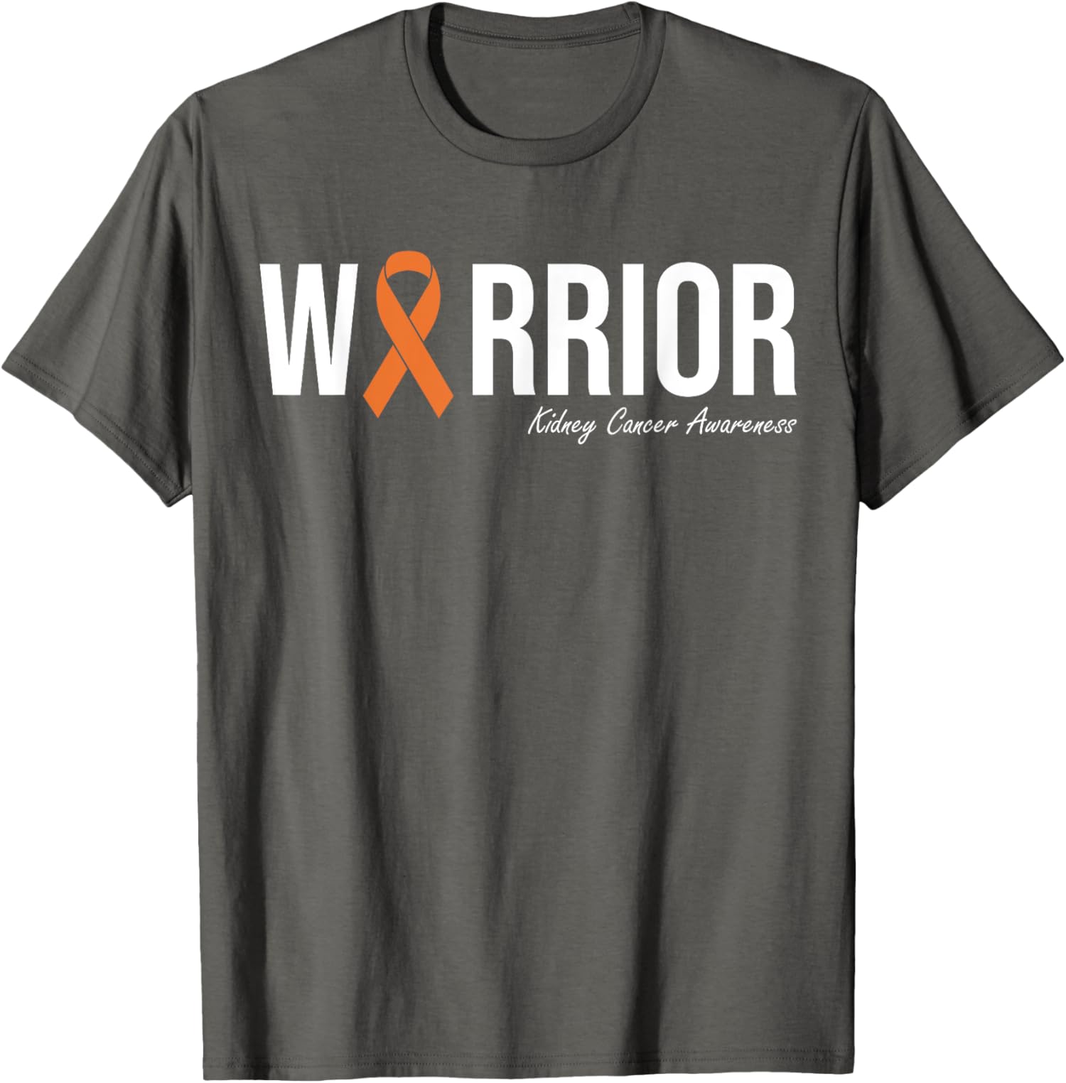 Kidney Cancer Awareness Orange Ribbon Warrior Present Unisex T-Shirt - Picture 4 of 9