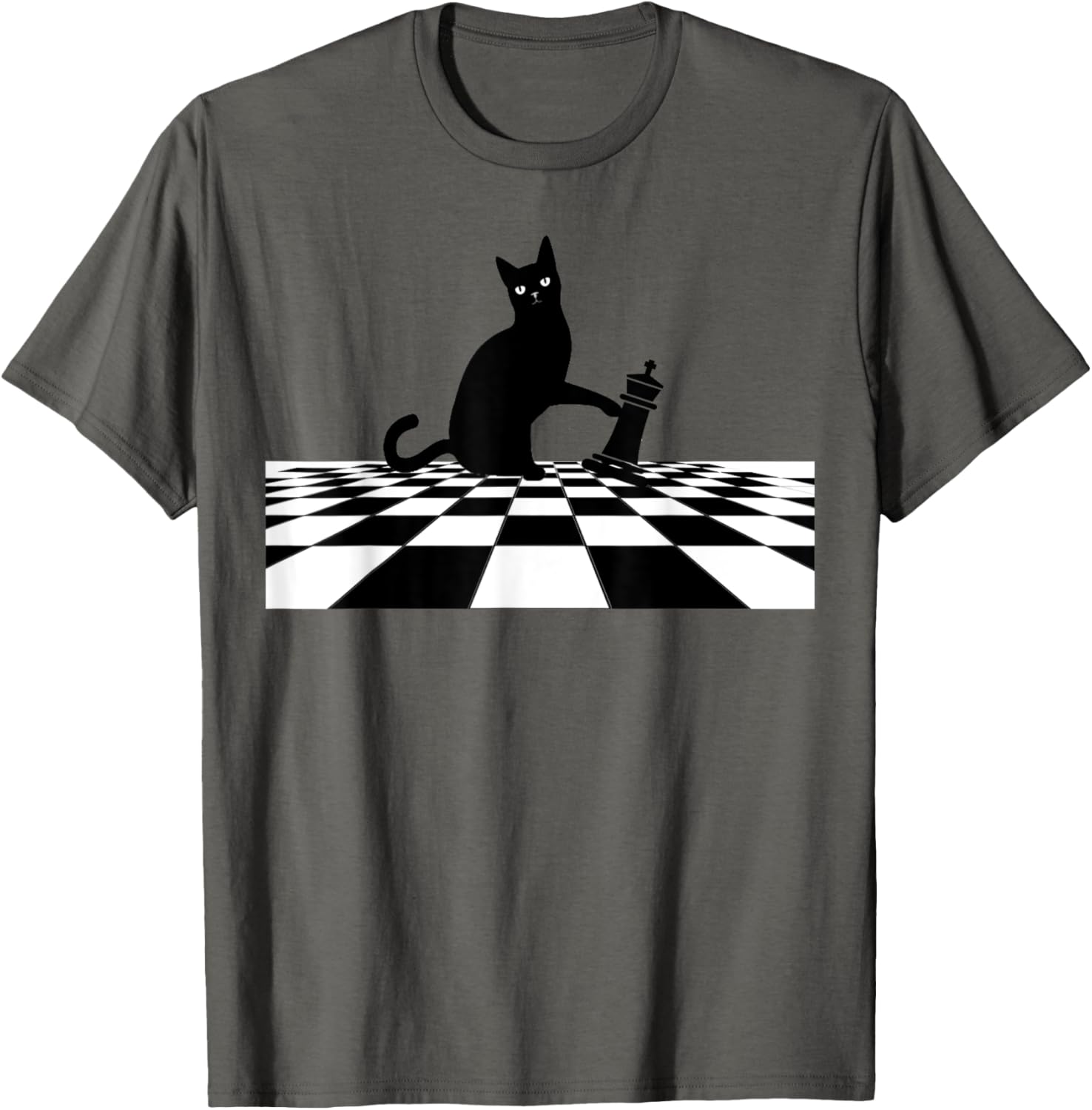 Camiseta de camiseta de la pieza de ajedrez de gato de gato de ornery