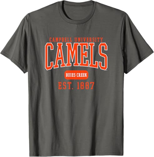Campbell University Camiseta Fighting Camels Est. Date, Gris