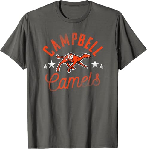 Campbell University Camiseta con logotipo de Fighting Camels, Gris