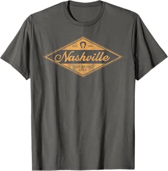 Retro Nashville Tennessee Music City Vintage Guitar Souvenir T-Shirt