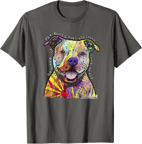 Miniatura 21 de Beware Of Pit Bulls, Dean Russo Pitbull Original - Dog Lover T-Shirt Black,Navy Blue,Asphalt Grey,Slate Grey,White,Cranberry Red,Kelly Green,Olive