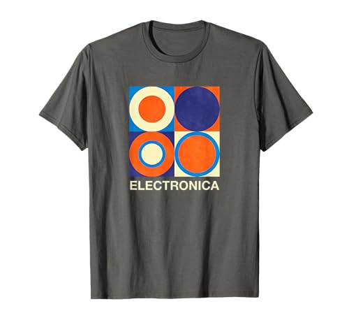 Retro Electronic Music T-Shirt T-Shirt, gris, S
