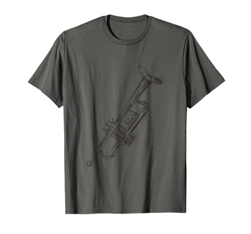 Jazz Música Ropa Trompeta Silueta Trompetista Camiseta