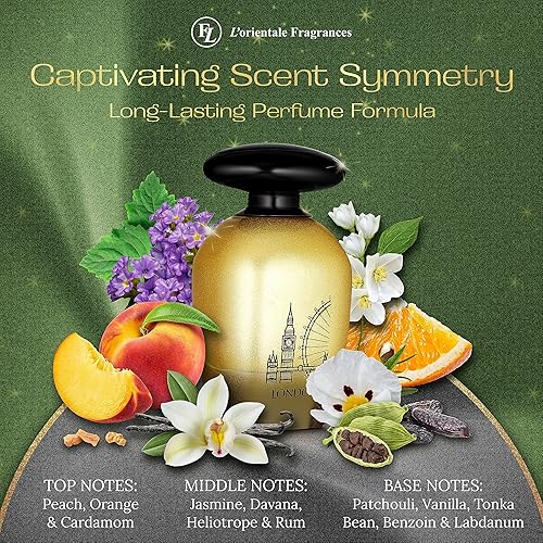 Miniatura 4 de L'ORIENTALE FRAGRANCES Night De Paris London - Perfumes a base de aceite para mujeres y hombres, Eau de Parfum unisex ámbar picante, de larga