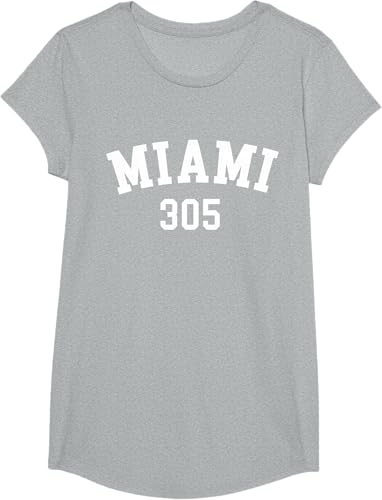 Miniatura 87 de Miami 305 USA American College Font T-Shirt Negro,Azul Marino,Azul Pastel,Arándano,Rojo,Plateado,Hierba,Verde Kelly,Marrón,Verde Oliva,Jaspeado